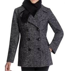 London Fog charcoal grey pea coat